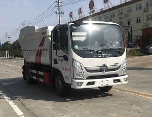 福田后装挂桶垃圾车